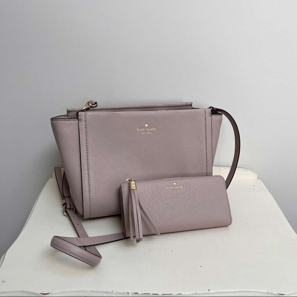 Matching Nude/Pink Kate Spade Purse and Wallet Set